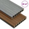 vidaXL Panneaux de terrasse et accessoires WPC Marron/gris 30 m&sup2; 2,2 m