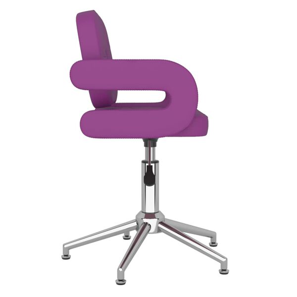vidaXL Chaises pivotantes &agrave; manger lot de 4 violet similicuir