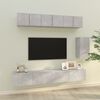 vidaXL Ensemble de meubles TV 6 pcs Gris b&eacute;ton Bois d'ing&eacute;nierie
