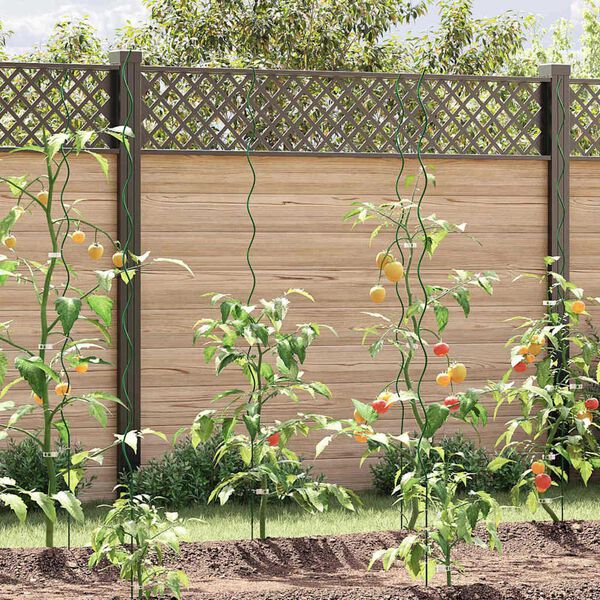 vidaXL Soutien de plante 50 pcs Vert 110 x 0.6 x 0.6 cm Acier