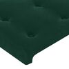vidaXL T&ecirc;te de lit Vert fonc&eacute; 200x5x118/128 cm Velours