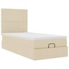 vidaXL Cadre de lit ottoman avec matelas crème 80x200 cm tissu