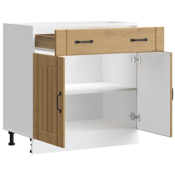 vidaXL Armoire de cuisine Lucca chêne artisanal bois ingénierie