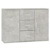 vidaXL Buffet Gris b&eacute;ton 91x29,5x65 cm Bois d'ing&eacute;nierie