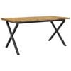 vidaXL Table &agrave; manger en bord vivant 140 x 90 x 75 cm