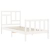 vidaXL Cadre de lit sans matelas blanc bois de pin massif