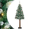 vidaXL Sapin de No&euml;l mince Vert 180 cm PVC et bois de pin massif