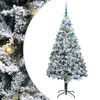 vidaXL Sapin de No&euml;l artificiel Blanc 180 cm PVC, Acier et Plastique