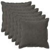 vidaXL Coussin avec oreiller HOUTEN 6 pc Gris fonc&eacute; Fl&oslash;jl