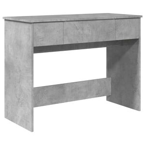 vidaXL Coiffeuse avec miroir gris b&eacute;ton 100x45x76 cm