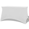 vidaXL Housses extensibles pour table 2 pi&egrave;ces 243 x 76 x 74cm Blanc