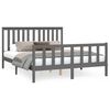 vidaXL Cadre de lit sans matelas gris bois de pin massif