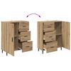 vidaXL Haut Armoire 2 pcs Ch&ecirc;ne artisanal Bois d'ing&eacute;nierie