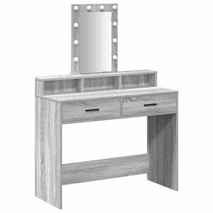 vidaXL Table de Toilette Gris 100 x 41 x 140 cm Bois d'ing&eacute;nierie
