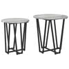 vidaXL Ensemble de tables d'appoint 2 pcs Gris Sonoma et noir