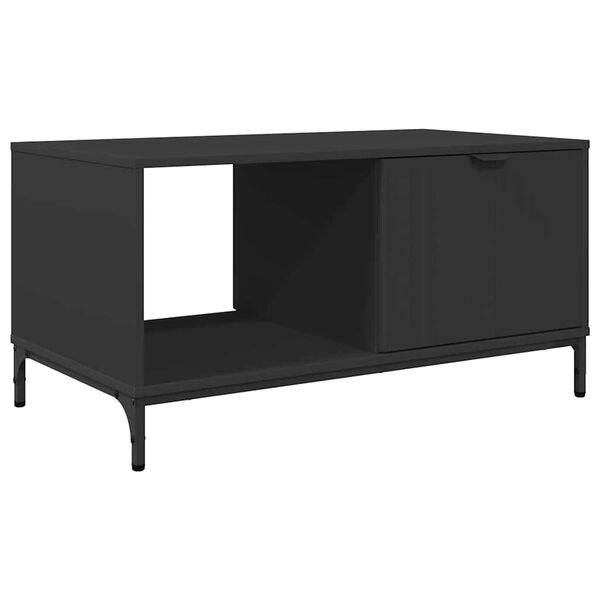 vidaXL Table basse Ch&ecirc;ne noir 90 x 49 x 46 cm Bois d'ing&eacute;nierie