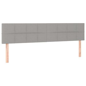 vidaXL T&ecirc;tes de lit Gris clair 180x5x78/88 cm Tissu