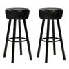 vidaXL Chaises de bar lot de 2 noir similicuir