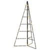vidaXL Sapin de no&euml;l en m&eacute;tal avec led KUOPIO 100 cm Blanc chaud Acier