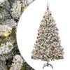 vidaXL Sapin de No&euml;l Artificiel &agrave; Branches Articul&eacute;es Vert et blanc