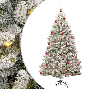 vidaXL Sapin de No&euml;l Artificiel &agrave; Branches Articul&eacute;es Vert et blanc