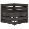 vidaXL Canap&eacute; d'angle palette de jardin gris bois de pin impr&eacute;gn&eacute;