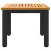 vidaXL Table de jardin Naturel et Noir 45 x 45 x 38 cm