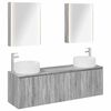 vidaXL Ensemble d'armoire de salle de bain 5 pcs Sonoma gris