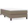 vidaXL Sommier &agrave; lattes de lit avec matelas Taupe 80x200 cm Tissu