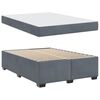 vidaXL Cadre de lit avec matelas Gris fonc&eacute; 140 x 200 cm tissu