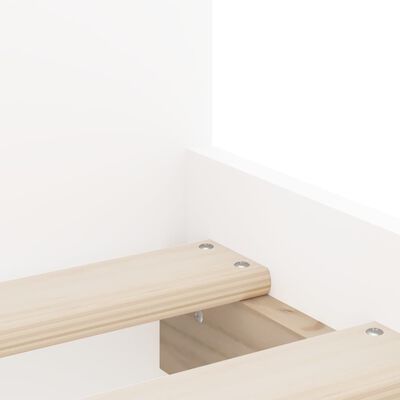vidaXL Cadre de lit avec tiroirs blanc 75x190 cm