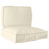 vidaXL Set de coussins de palette 2 pcs Cr&egrave;me 70 x 70 x 12 cm