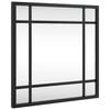 vidaXL Miroir mural noir 30x30 cm carr&eacute; fer