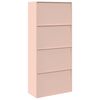 vidaXL Armoire de rangement 2 pcs Rose 90 x 40 x 200 cm Acier