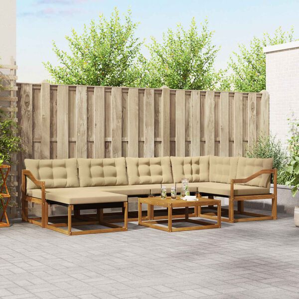 vidaXL Ensemble de canap&eacute;s d'ext&eacute;rieur 19 pcs Naturel et Beige