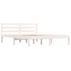 vidaXL Cadre de lit sans matelas bois de pin massif 140x190 cm blanc