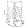 vidaXL Chariot &agrave; plateaux 6 bacs GN 39x55x87 cm acier inoxydable