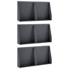 vidaXL Mur de sout&egrave;nement 6 pc 40 x 12 x 40 cm Acier Anthracite