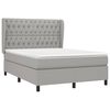 vidaXL Sommier &agrave; lattes de lit avec matelas Gris clair 140x190cm Tissu