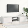 vidaXL Meuble TV Blanc 140x40x35,5 cm Bois d'ing&eacute;nierie