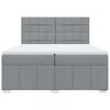 vidaXL Sommier &agrave; lattes de lit avec matelas Gris clair 200x200cm Tissu