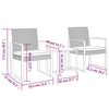 vidaXL Ensemble à manger de jardin avec coussins 3 pcs noir rotin PP