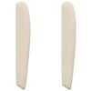 vidaXL Oreille de t&ecirc;te de lit Cr&egrave;me 80 x 23 x 6 cm tissu