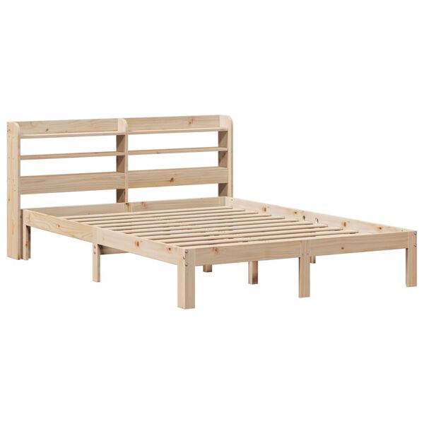 vidaXL Cadre de lit avec t&ecirc;te de lit sans matelas 120x190 cm