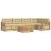 vidaXL Ensemble de canap&eacute;s d'ext&eacute;rieur 6 pc 5 place Blanc et Beige