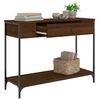 vidaXL Table console ch&ecirc;ne marron 100x34,5x75 cm bois d'ing&eacute;nierie