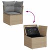 vidaXL Salon de jardin avec coussins 8 pcs beige r&eacute;sine tress&eacute;e