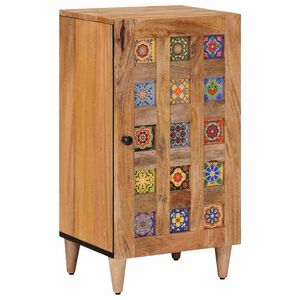 vidaXL Buffet avec porte Naturel 40 x 33 x 75 cm Bois de mangue massif