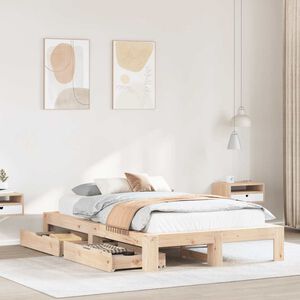 vidaXL Cadre de lit sans matelas 120x190 cm bois de pin massif