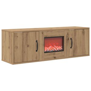 vidaXL Chemin&eacute;e &eacute;lectrique Ch&ecirc;ne artisanal 110 x 30 x 36,5 cm